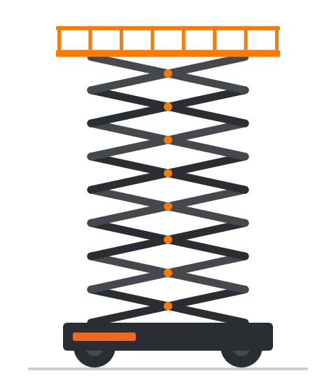 JLG RT4769 — plataforma tijera diesel 4x4 JLG